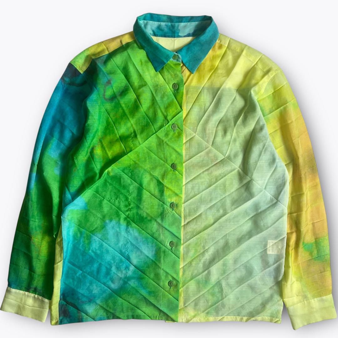 12 ss ISSEY MIYAKE グラデーション プリーツシャツ 3