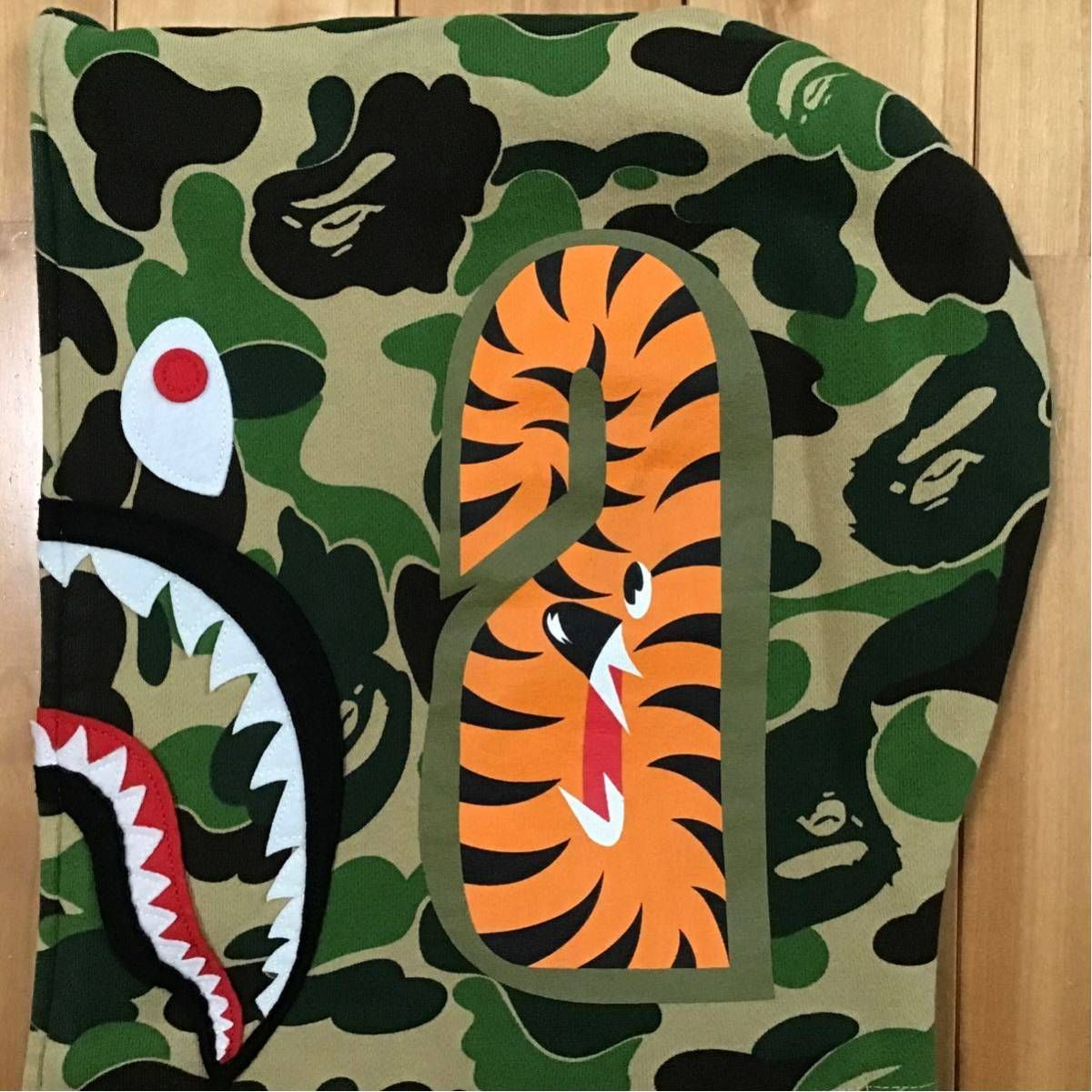 ABC camo green シャーク パーカー Lサイズ shark full zip hoodie a ...