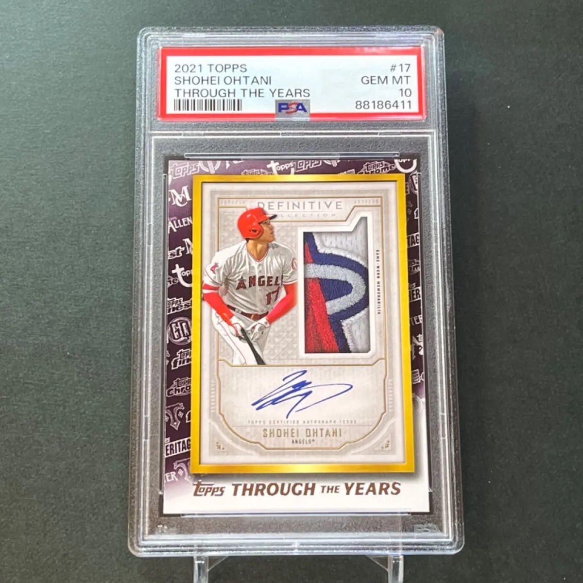 予約販売 Series Topps PSA10】2021 1 THE THROUGH インサート 大谷翔平 Topps