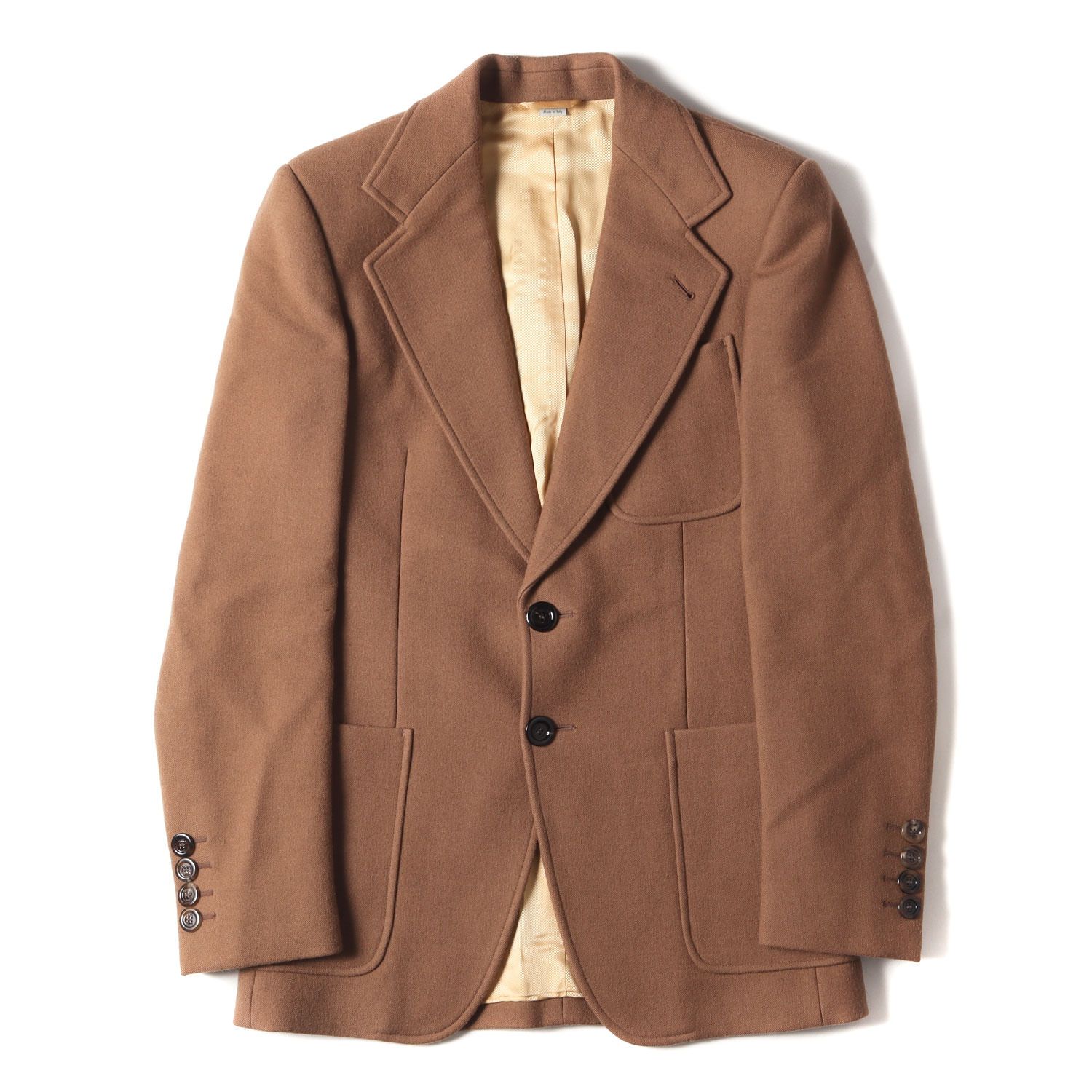 GUCCI グッチ ジャケット サイズ:46 近年モデル ウール 2B テーラード ジャケット 635942 ZAA2U アウター ブレザー ブルゾン teilored ライトブラウン イタリア製 ブランド