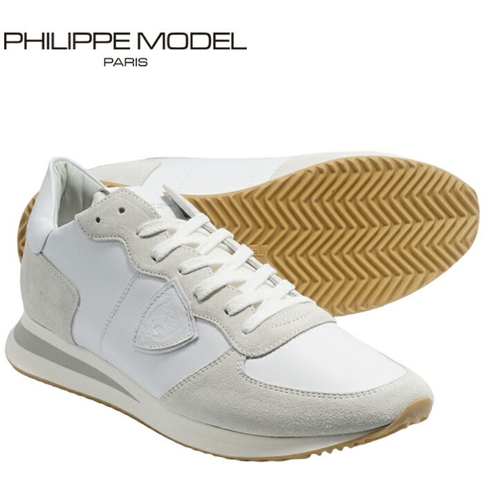 フィリップモデル PHILIPPE MODEL トロぺ エックス TROPEZ X レザー ホワイト TRPX LOW MAN TZLU 6001 メンズ スニーカー