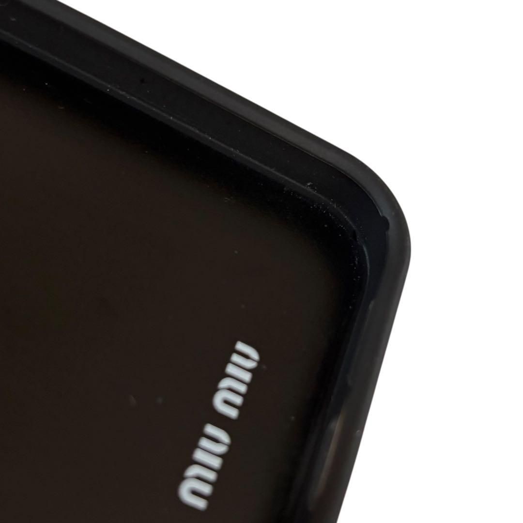 【美品✨Gカード付】MIU MIU iPhone13 Pro レザー ロゴ 黒 ギャランティカード付き ミュウミュウ MIU MIU iPhone13 Pro