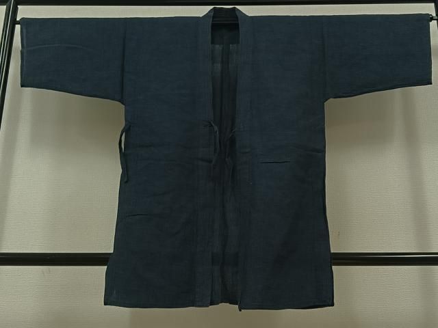 平和屋着物▽男性 作務衣 単衣 横段文 AABB2477jh