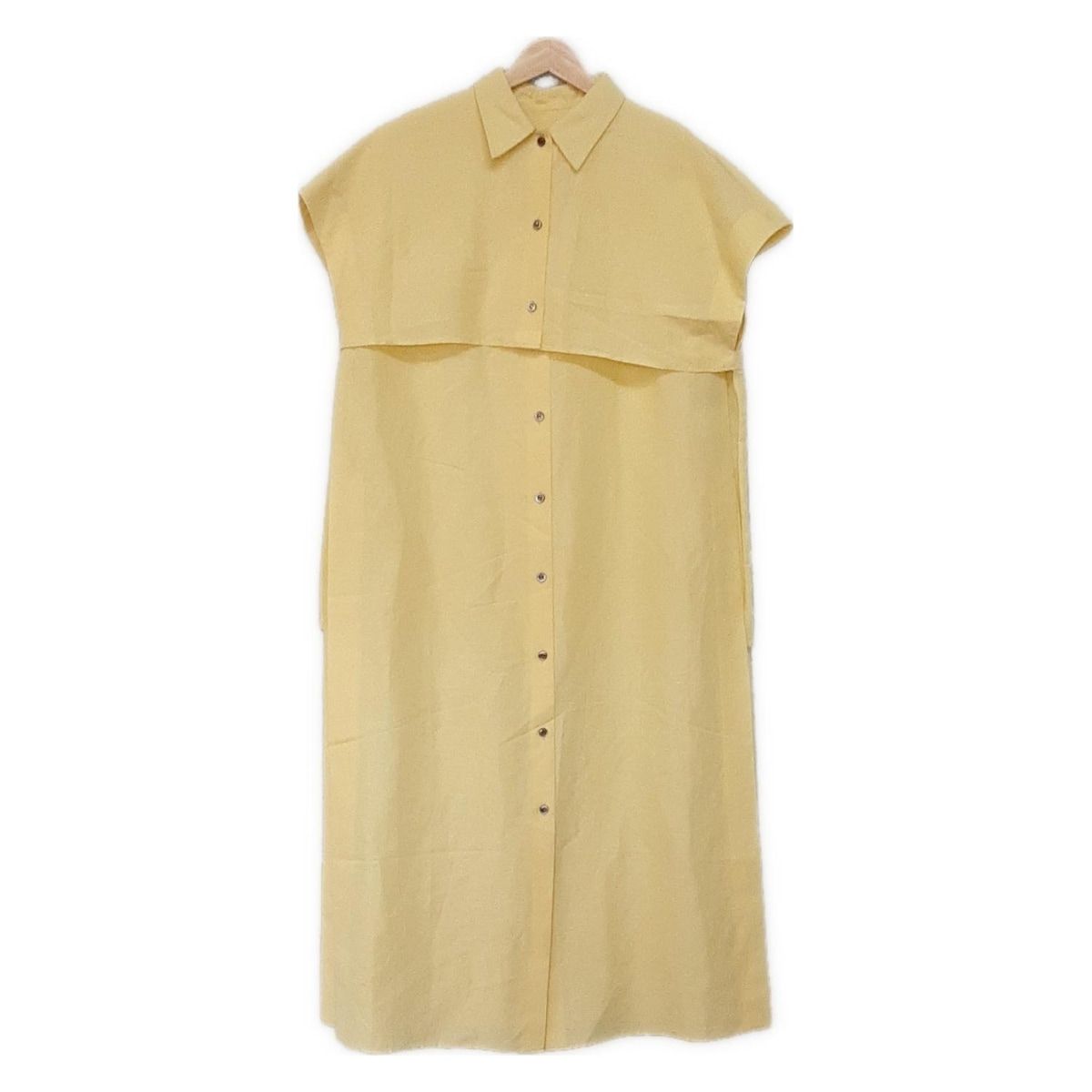 ADORE アドーア ワンピースセットアップ レディース - ライトイエロー レギュラー 半袖 マキシ丈 シャツワンピ