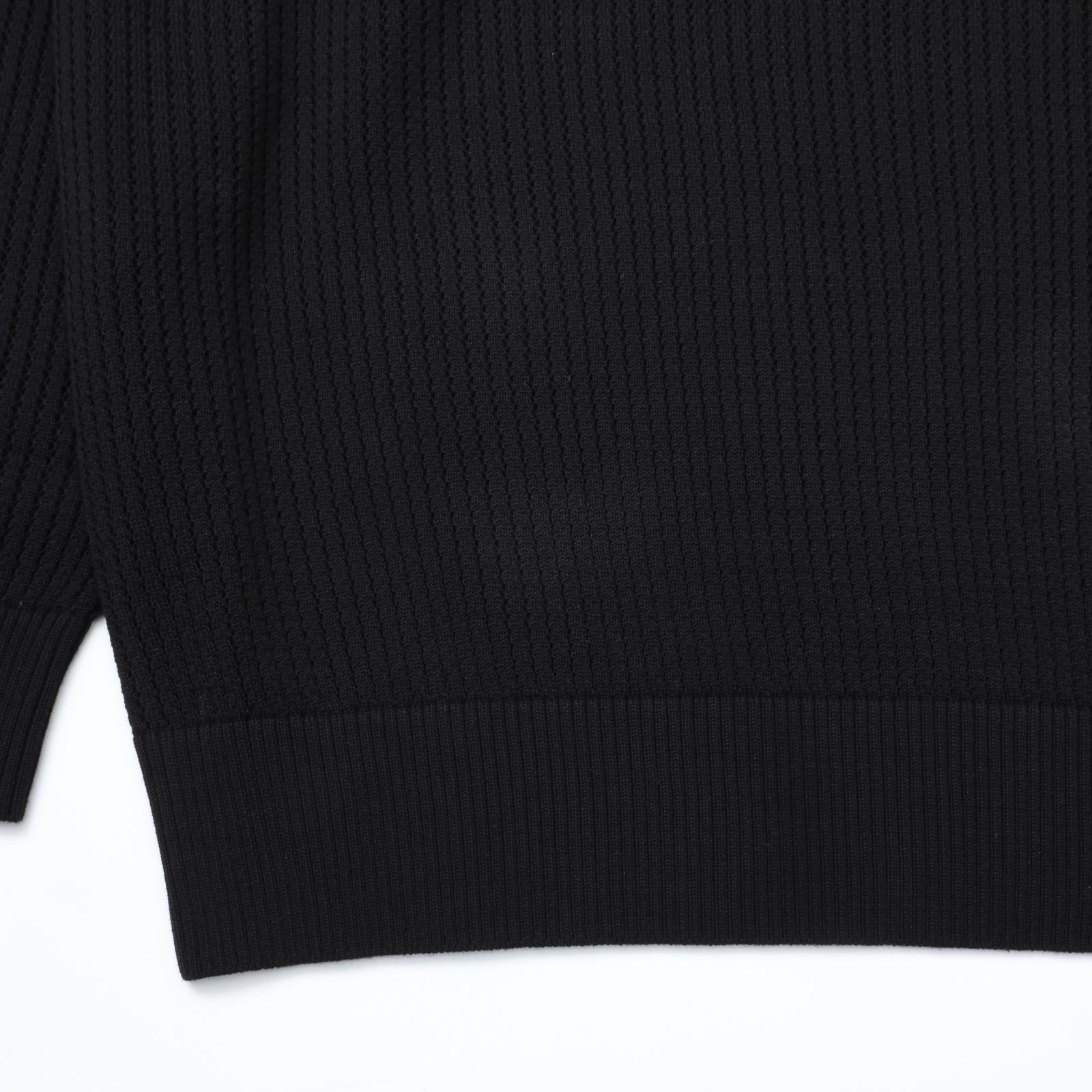 crepuscule クレプスキュール Stripe Mesh P/O BLACK ストライプ 