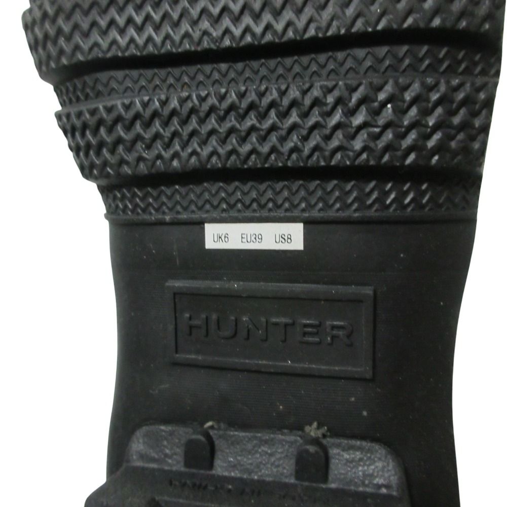 美品 HUNTER ハンター レインブーツ UK6 約25cm ブラック