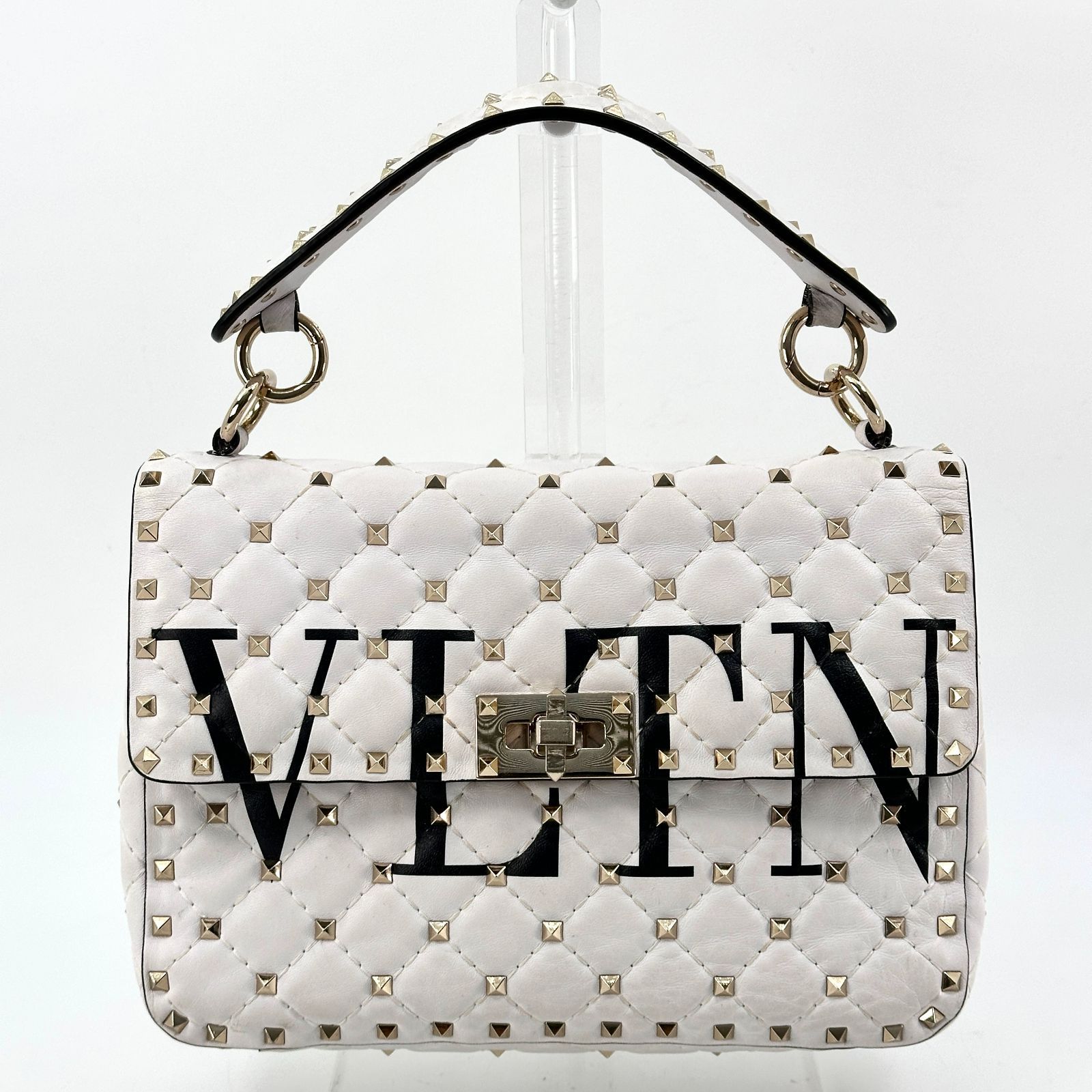 VALENTINO ロックスタッズバッグ 白 【公式通販】