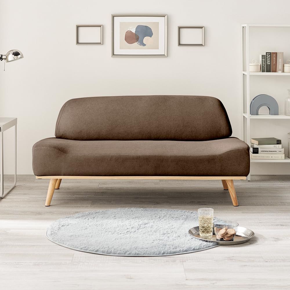 美品 イタリア製 アビタス「1575」 本革ワイド2人掛けソファ シリック