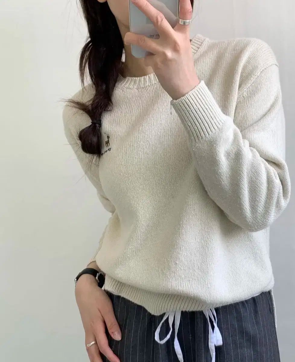Polo ポロ Ralph Lauren ラルフローレン ウーマンズ ポニーロゴ アイボリー ニット