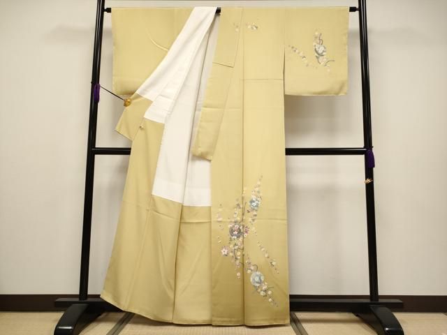 平和屋本店□極上 本加賀友禅作家 田中勲 訪問着 鞠花文 暈し染め