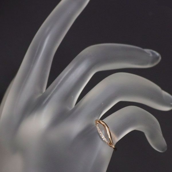 スタージュエリー　K10 ダイヤ0.03 スキニーリング　11号　美品 美品 スタージュエリー リング 指輪 K10 ダイヤ0.03ct SKINNY