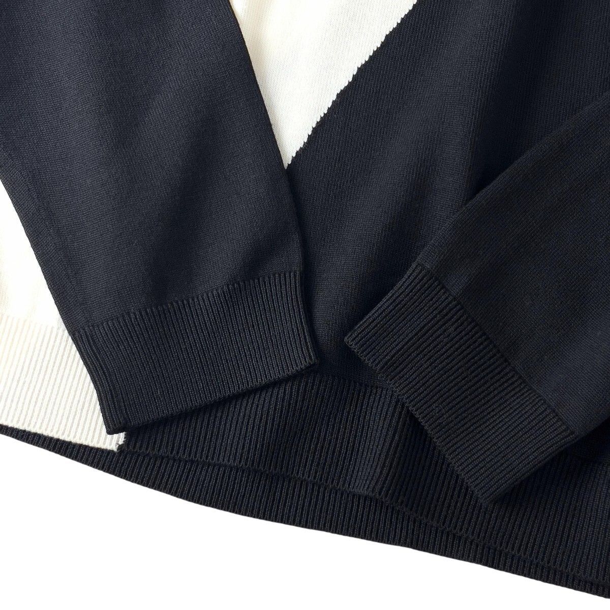 未使用級 dunhill ダンヒル Merino Deco Graphic Crew 薄手 ウール 