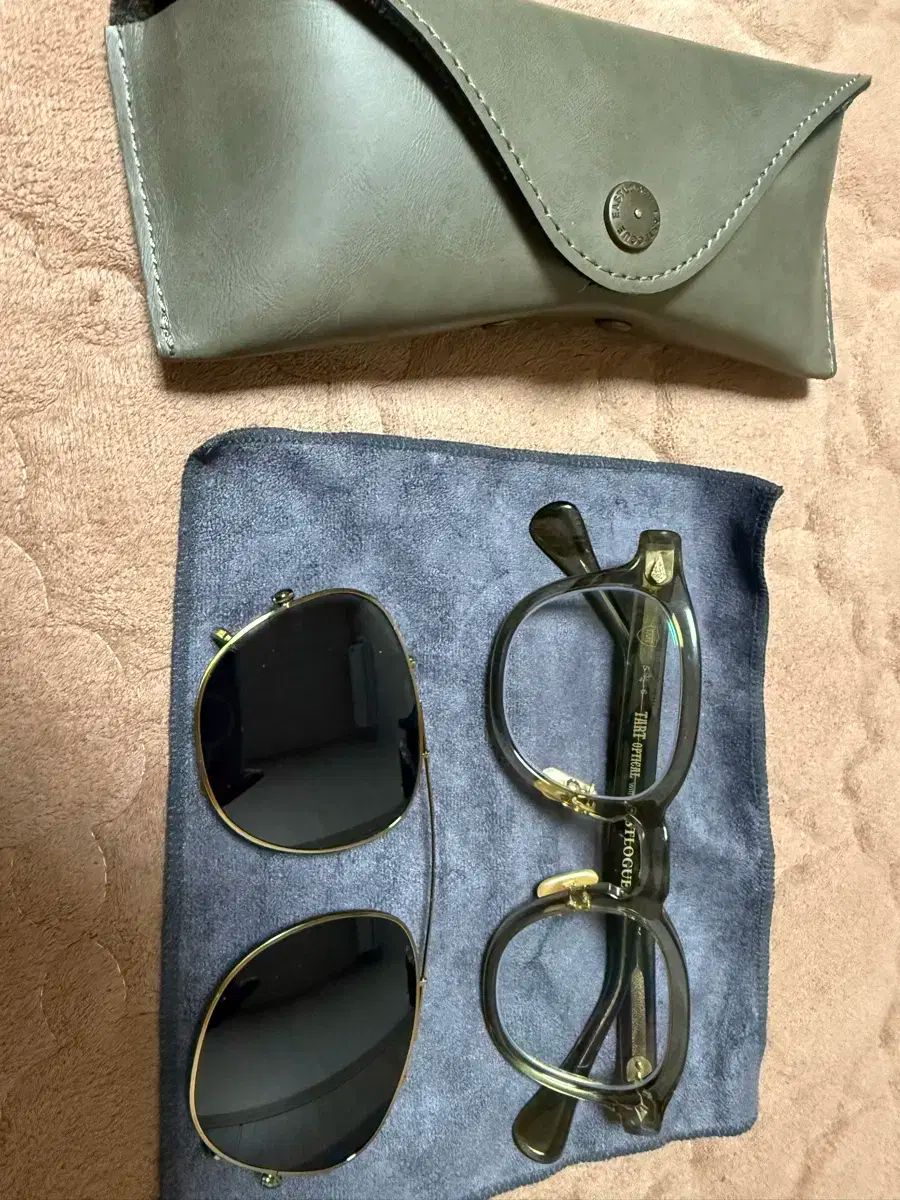 TART OPTICAL ARNEL タート オプティカル アーネル イーストログ 46 オリーブ クリップオン 付き