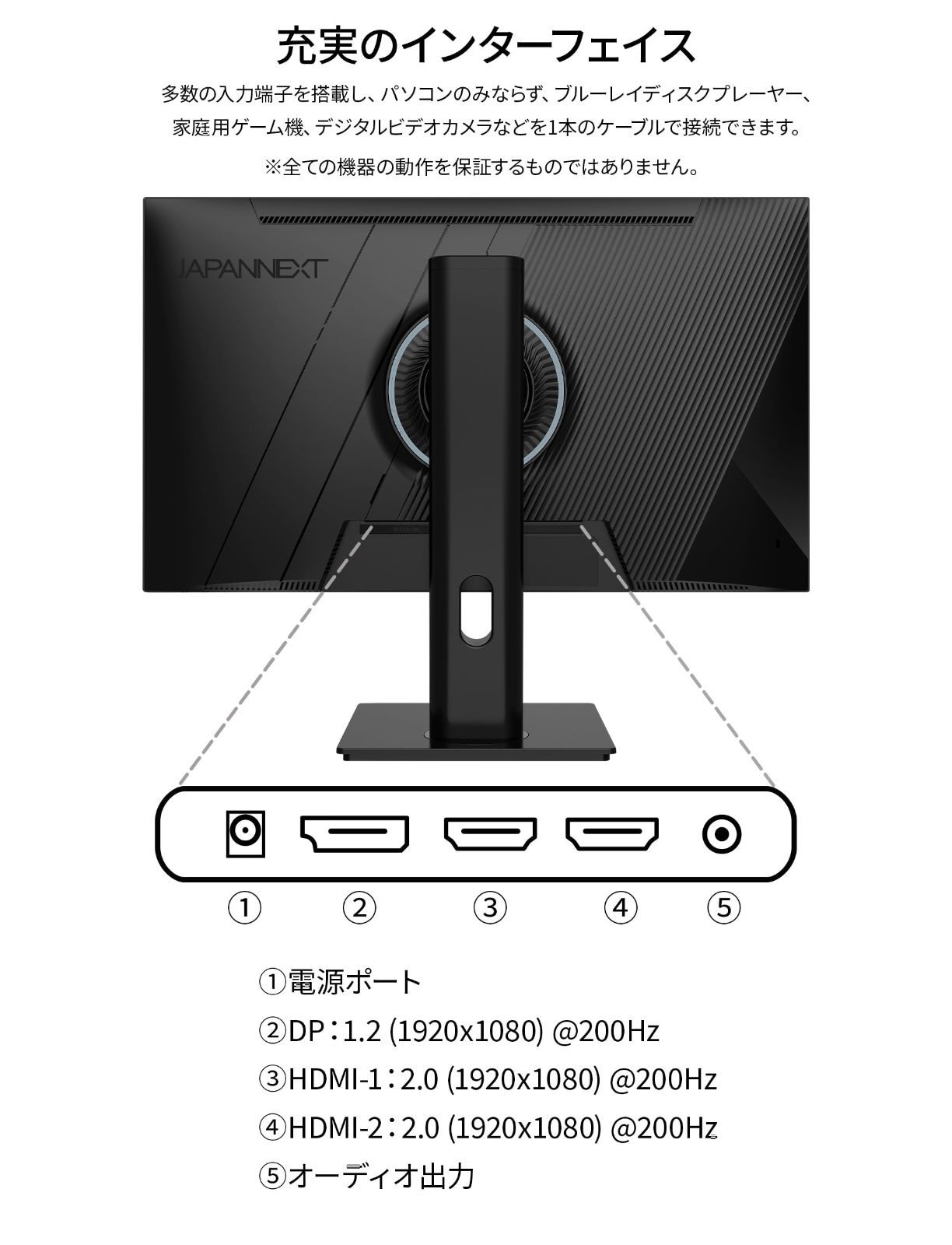 数量限定】23.8インチ ゲーミングモニター 200Hz JAPANNEXT 0.5