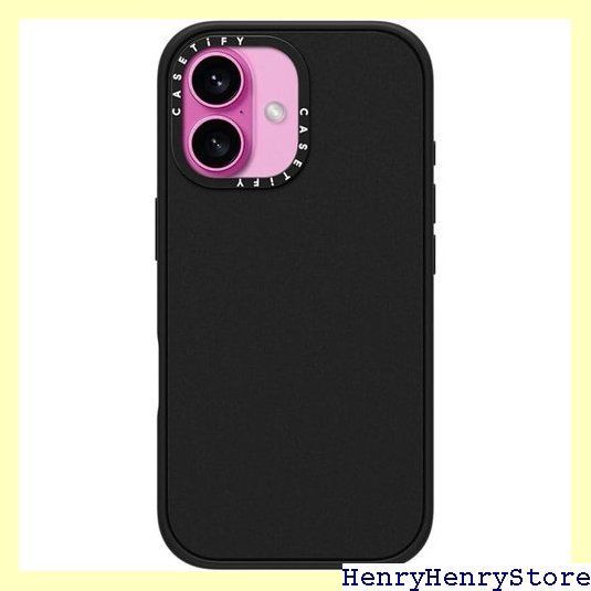CASETiFY インパクト iPhone 16 ケース スリム | 2.5mの落下試験をクリア MIL規格4倍相当 | ワイヤレス充電に対応 - マットブラック 1943