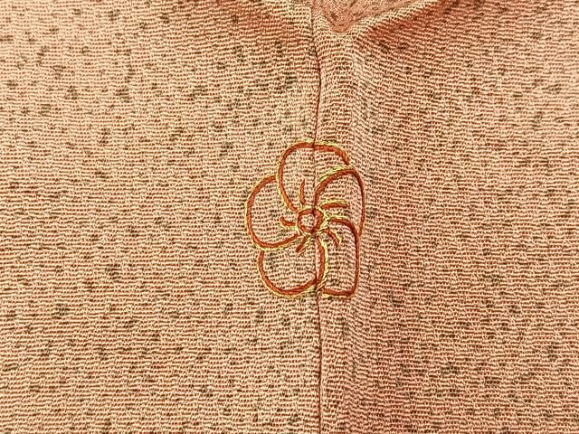 平和屋着物○訪問着 黄橡色 正絹 逸品 AABA3793ph