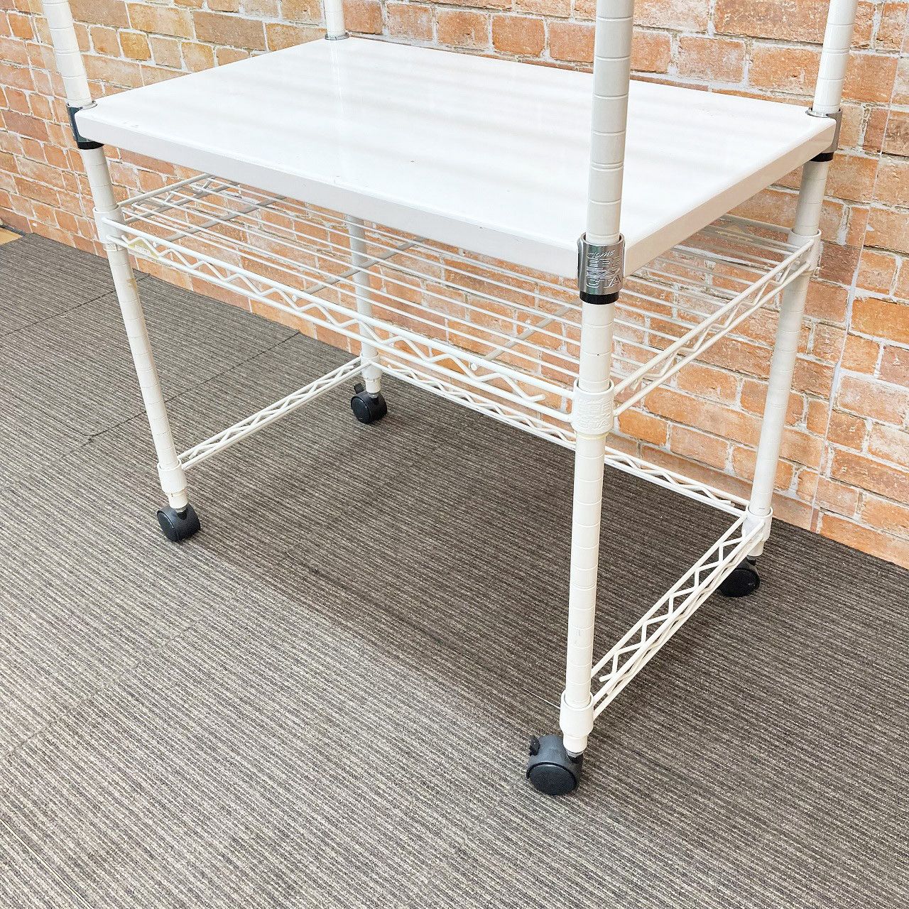 【中古】HOME ERECTA ラック シェルフ 4枚45cmｘ45cm ホームエレクター 4段ラック ホワイト 高さ1600mm 奥行450mm