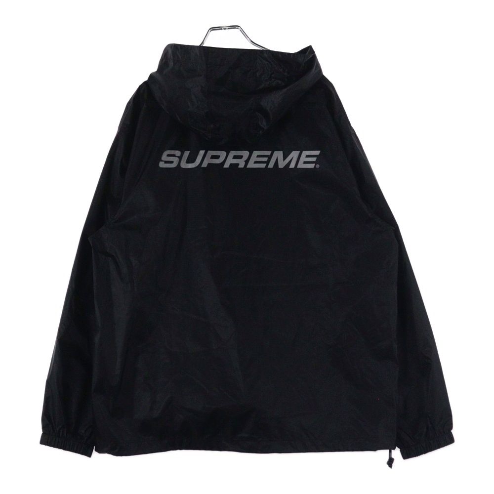 SUPREME シュプリーム 17AW Packable Ripstop Pullover パッカブル リップストップ プルオーバー ロングスリーブ アノラックジャケット ブラック