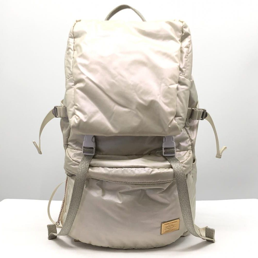 中古】PORTER GIRL シューティングスターリュック ホワイト ラメ 中古】PORTER GIRL シューティングスターリュック ホワイト ラメ