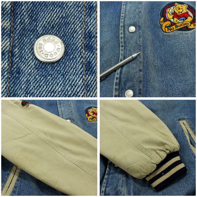 00s Disney くまのプーさん Pooh デニム スタジャン メンズ 表記