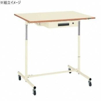 サカエ 軽量セルワーク作業台移動式 ポリエステル天板 900×600×700mm アイボリー CLA-9060PI