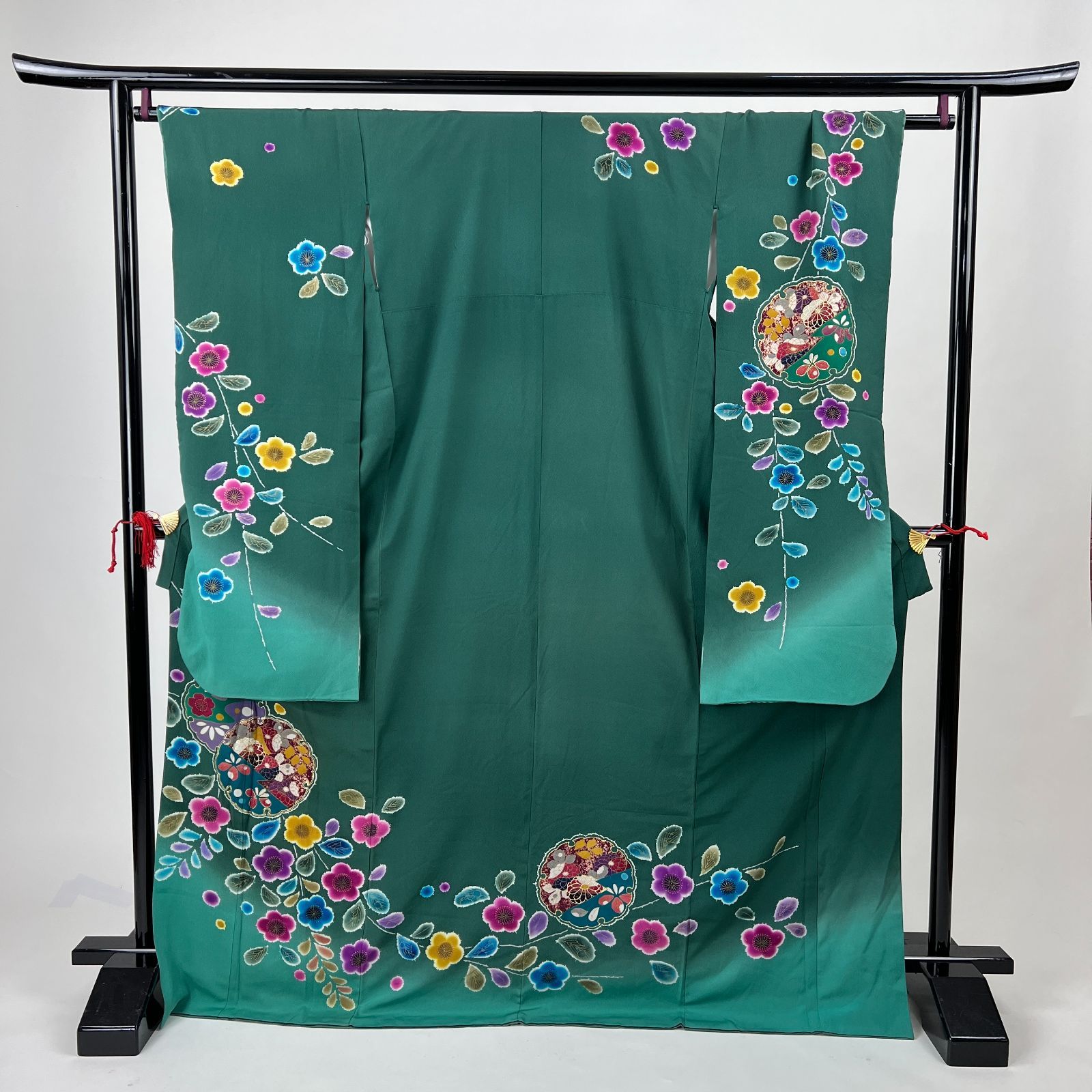 中振袖 振袖 正絹 中古品 緑色 緑 3S919 HAC0005000 - メルカリ