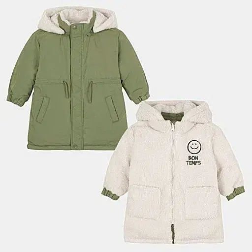 新品 Milibam(ミリバン) 分厚い リバーシブル フリース ダウン ジャンパー ( 140 )