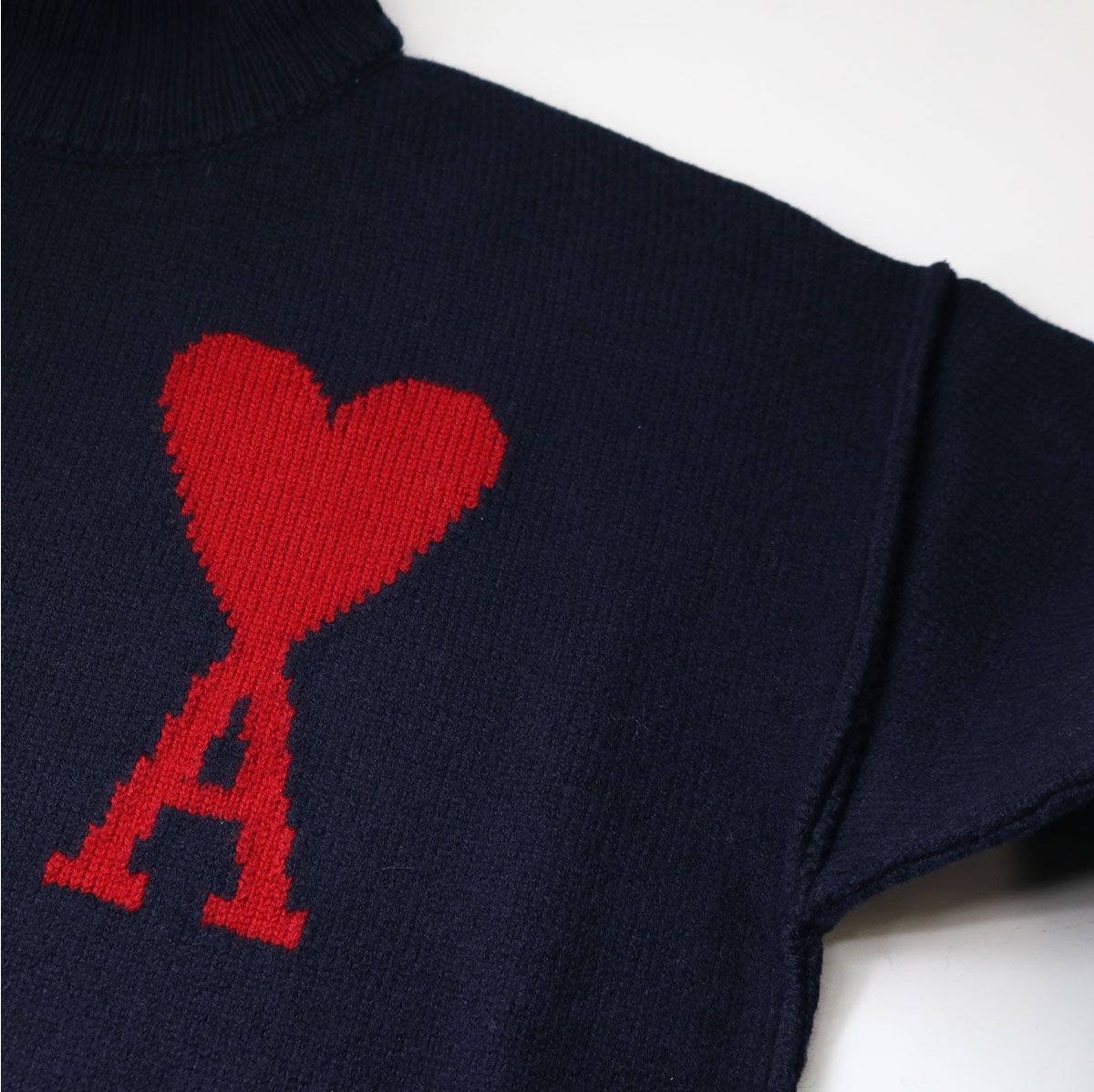 AMI PARIS アミパリス ハートロゴ オーバーサイズ ニット セーター黒M