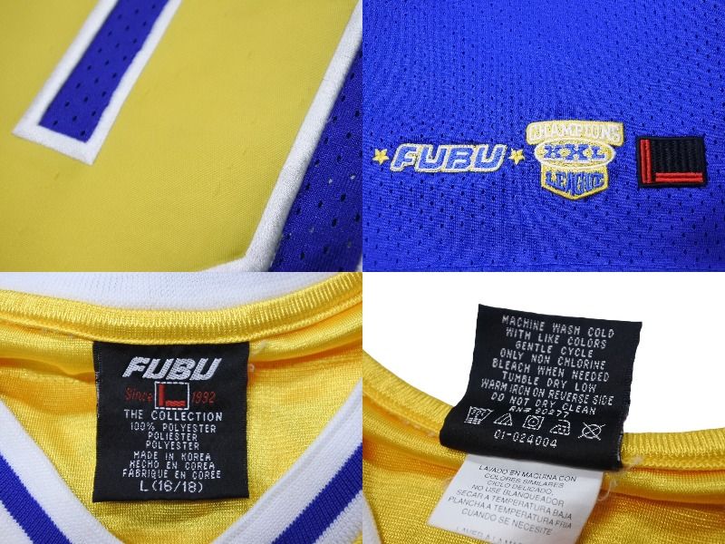 極美品 FUBU THE COLLECTION フブ タンクトップ ゲームシャツ サイズL 