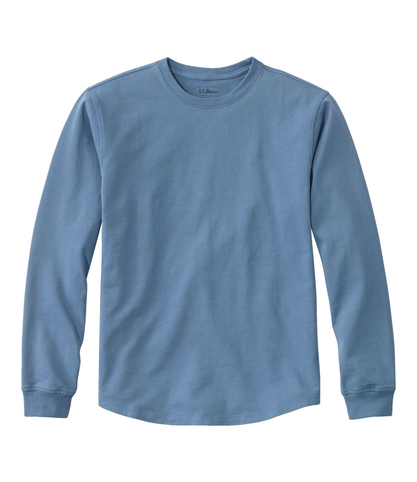 Size L_Color Bayside Blue エルエルビーン メンズ ビーンビルト コットン ティ ポケットなし 長袖 米国フィット レギュラー L Bayside Blue ブルー １０００１８９２２０