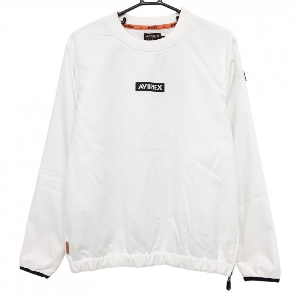 【新品】アヴィレックスゴルフ スニード 白 サイドジップ バックプリント ブルゾン メンズ M ゴルフウェア AVIREX GOLF