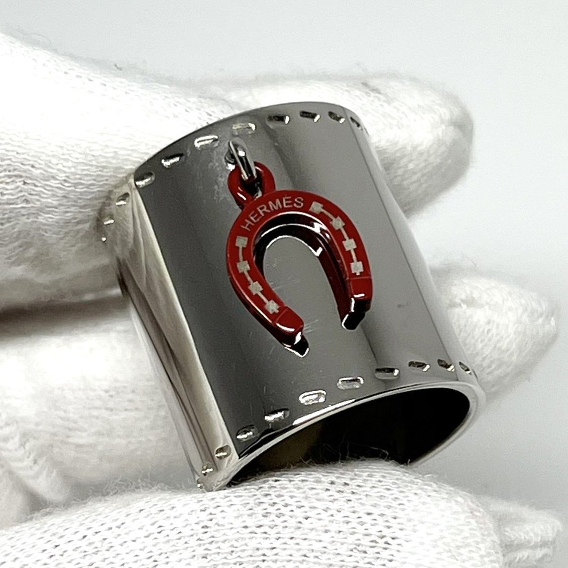 値下げ！HERMES エルメス ホースシューチャーム スカーフリング メタル  