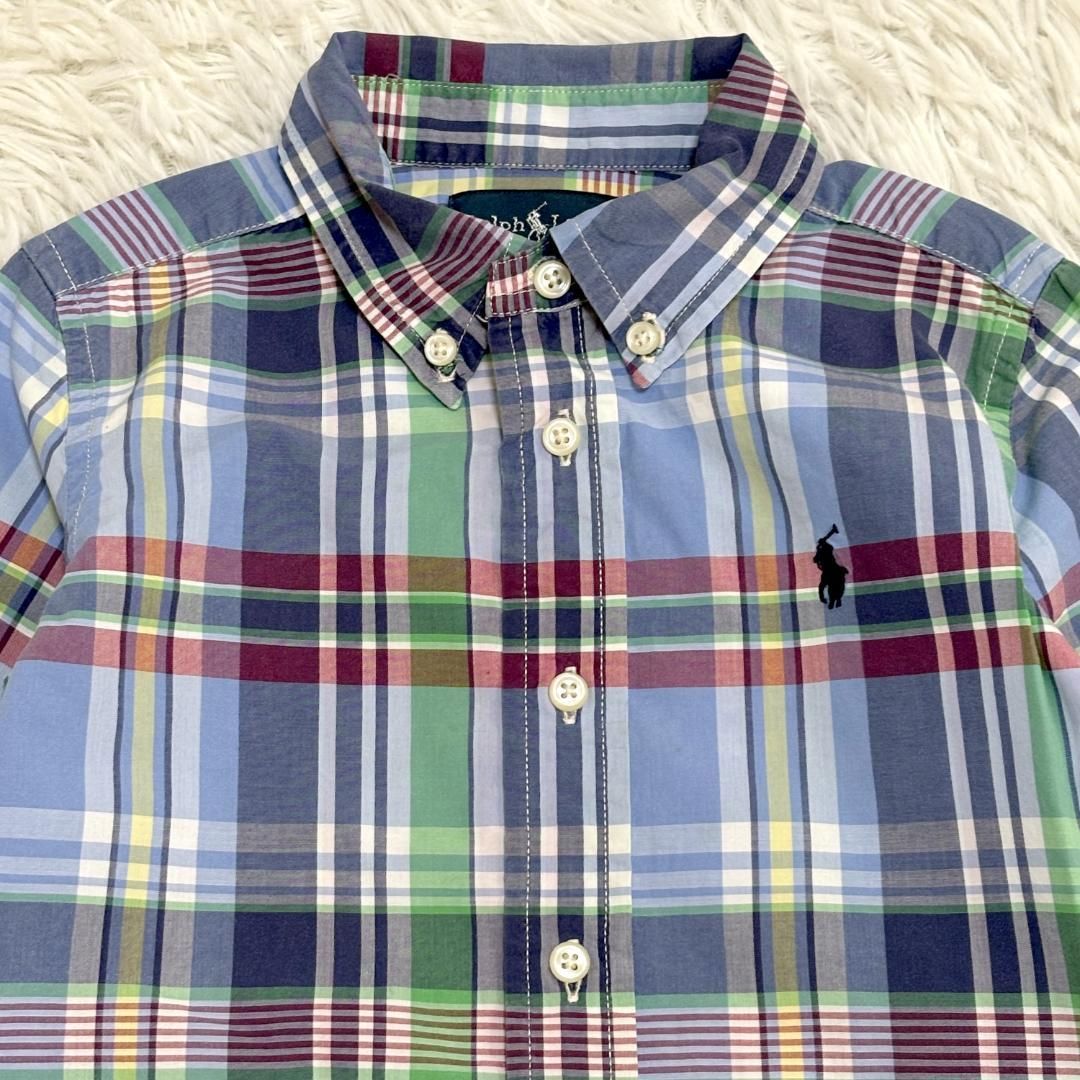 ラルフローレン 現行タグ チェック アウトレット ボタンダウンシャツ