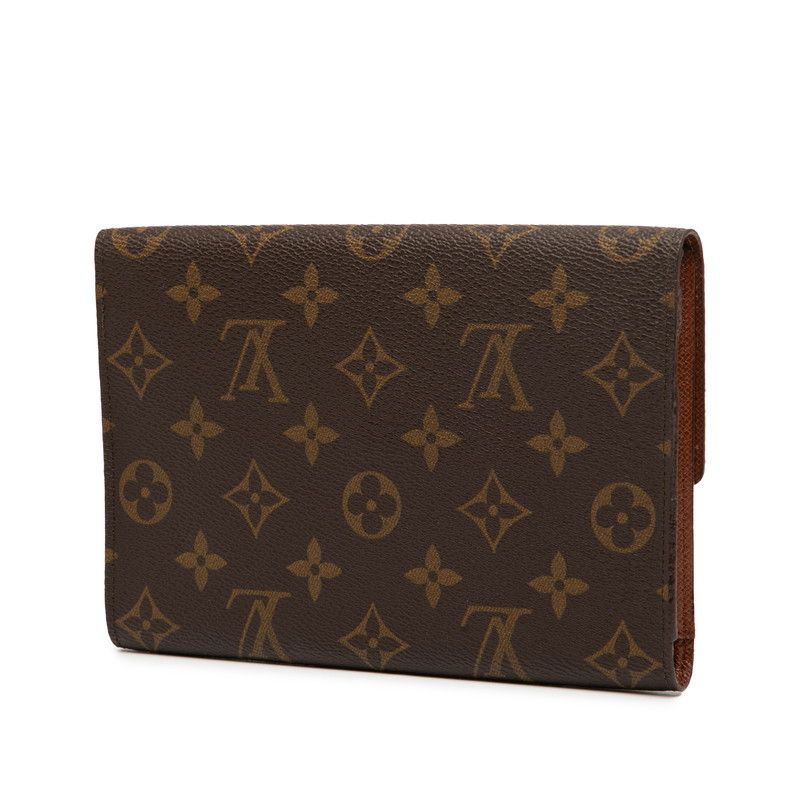 ルイ ヴィトン モノグラム ポシェット パスポール M60135 ブラウン PVC レザー レディース LOUIS VUITTON 1-0236656
