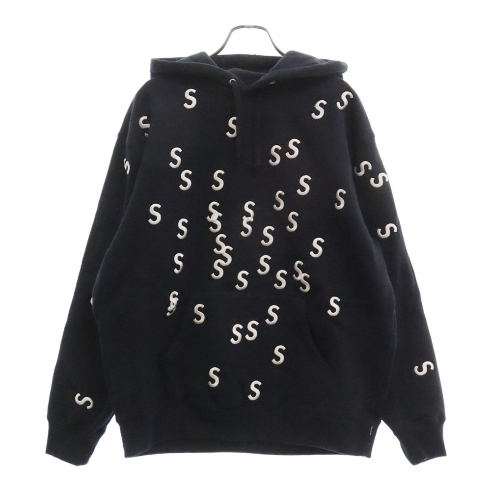 SUPREME (シュプリーム) 21SS Embroidered S Hooded Sweatshirt エンブロイダードSロゴスウェットプルオーバーパーカー ネイビー