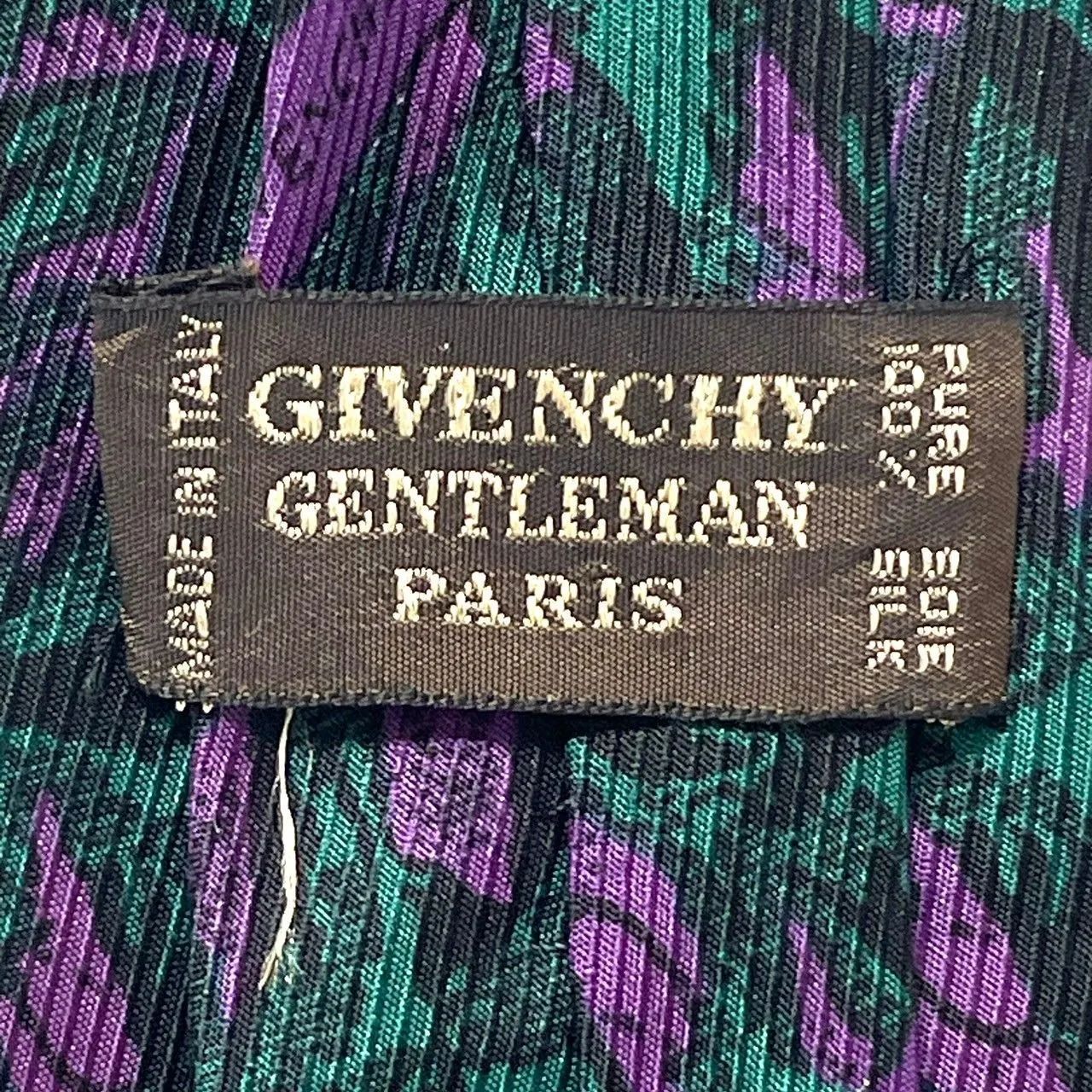 w^)b ジバンシー GIVENCHY ボタニカル柄 草木柄 ブラック パープル