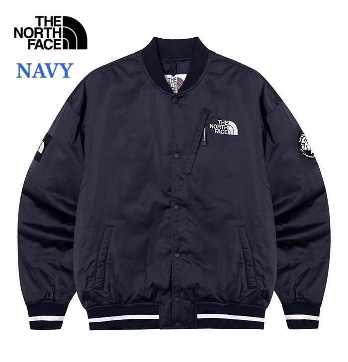 THE NORTH FACE ノースフェイス PLAYER VARSITY JACKET 中綿 スタジャン ベースボール ストリート系 メンズ レディース かっこいい ネイビー色 日本未発売