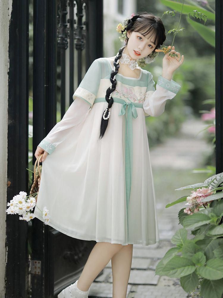 HF-68 豪華刺繍 漢服 かんふく 古風衣装 レトロ風 中華ロリータ コスプレ ワンピース 唐装 仙女服 中華風  美しい刺繍