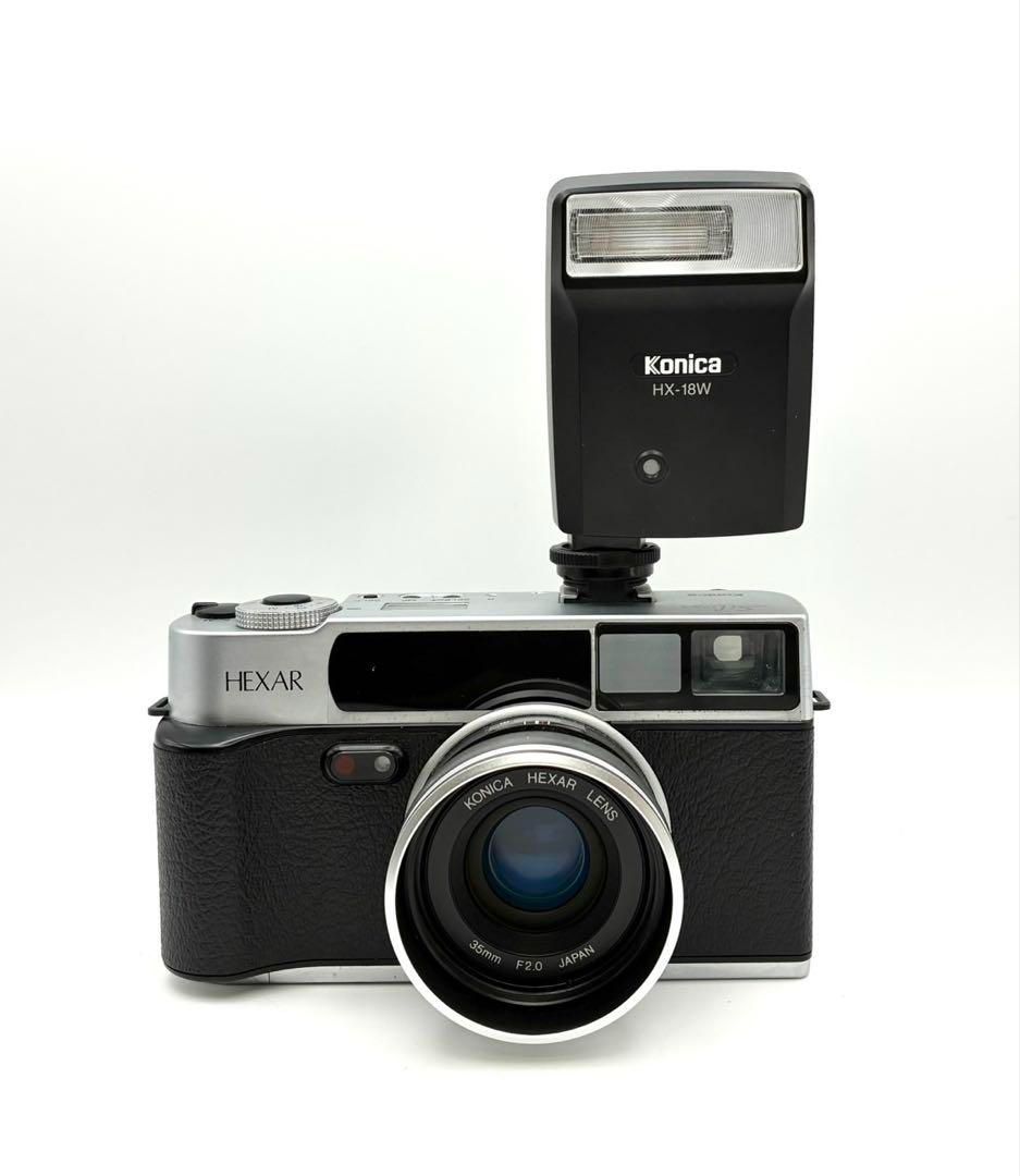 【完動品】Konica HEXAR Silver ストロボ HX-18W セット 完動品】Konica HEXAR Silver ストロボ HX-18W セット - メルカリ