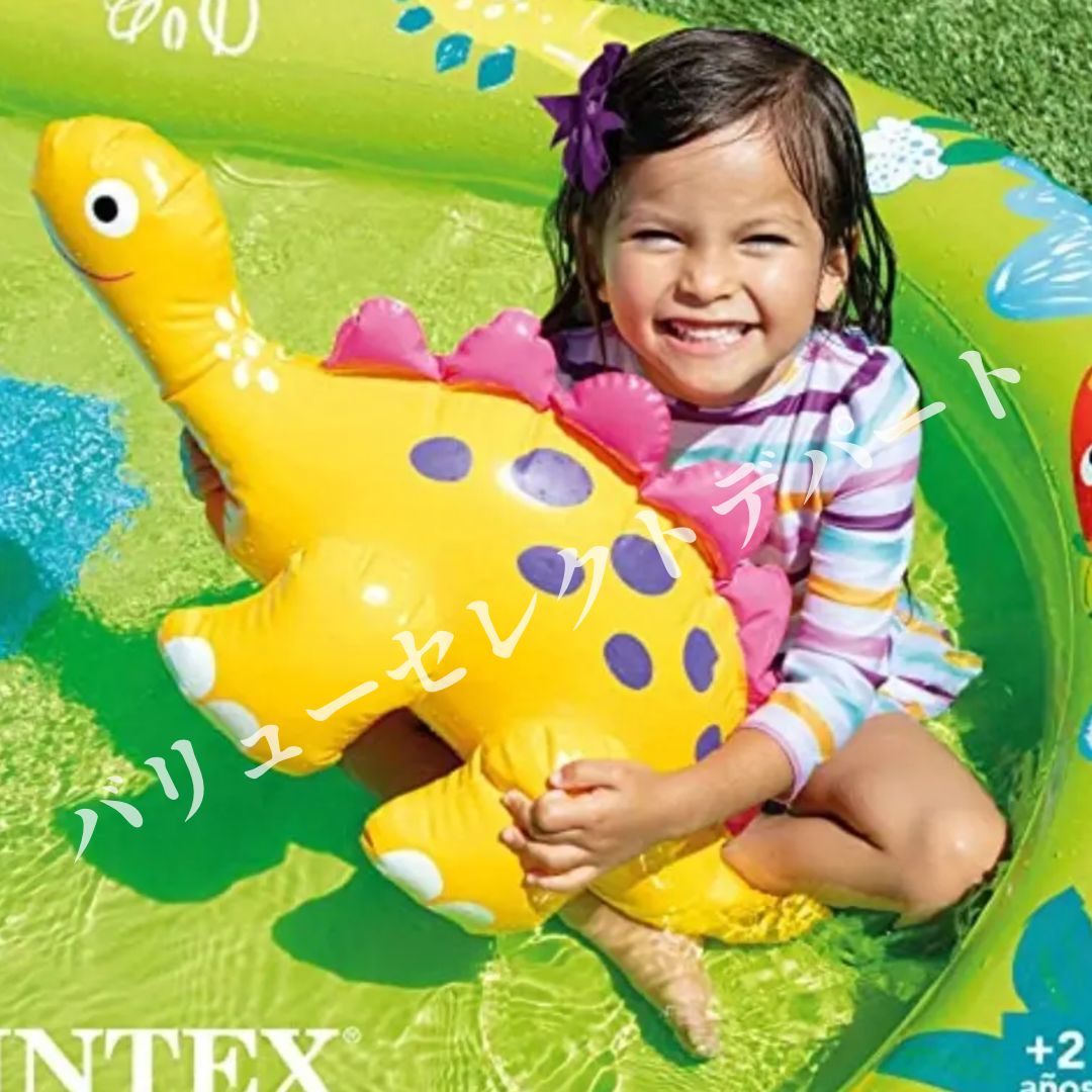  プール プレイセンター大型オーバルタイプ 191 152 58 cm 恐竜デザインキッズ向け水遊びセット インフレータブル構造 ビーチ庭先屋外遊び用 家庭用夏季レジャーアイテム 組立簡単軽量設計 コンパクト収納対応リビングプールセット グリーン 調理器具 登山便利グッズ その他 水遊び