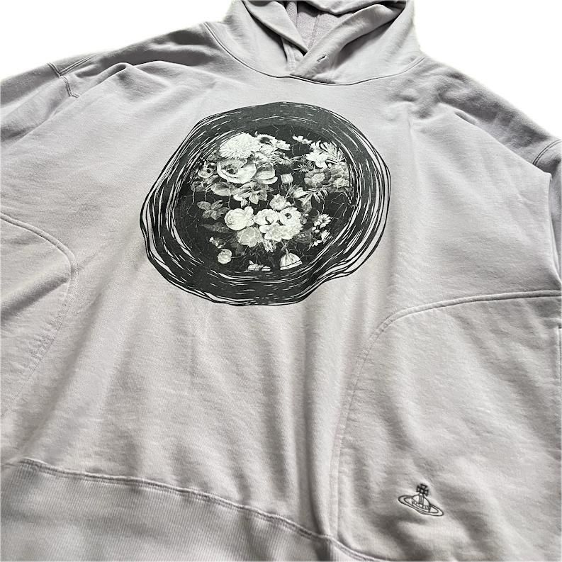 【激レア】ヴィヴィアンウエストウッドマン　パーカー　オーバーサイズ 花柄　オーブ 激レア】ヴィヴィアンウエストウッドマンパーカーオーバーサイズ 花柄