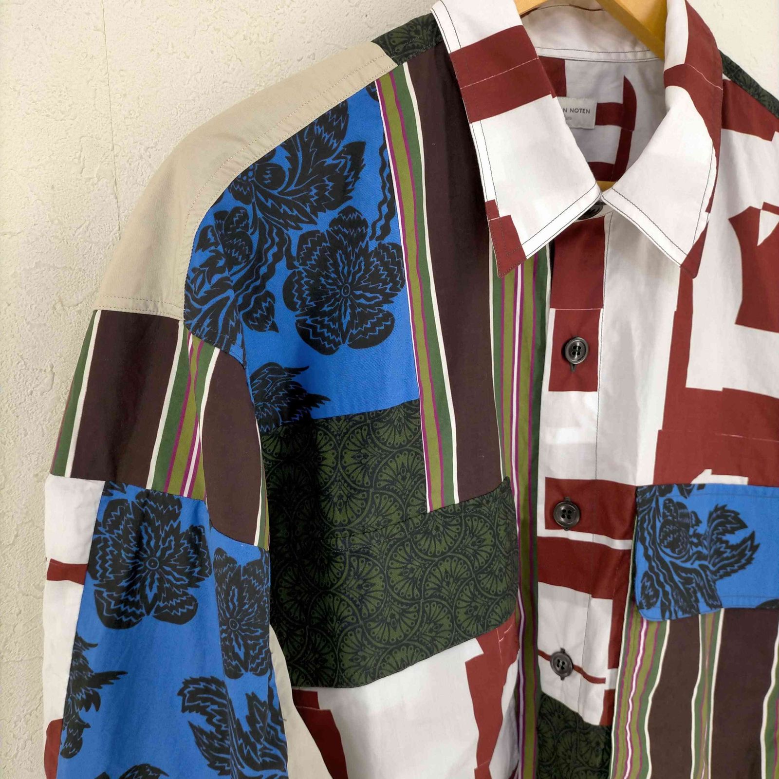 ドリスヴァンノッテン DRIES VAN NOTEN パッチワークシャツ メンズ 