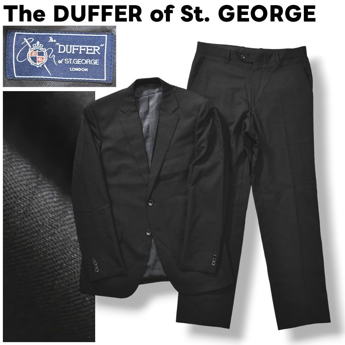 ダファー The DUFFER of St. GEORGE 2B シングル セットアップ スーツ 上下 ストライプ - メルカリ