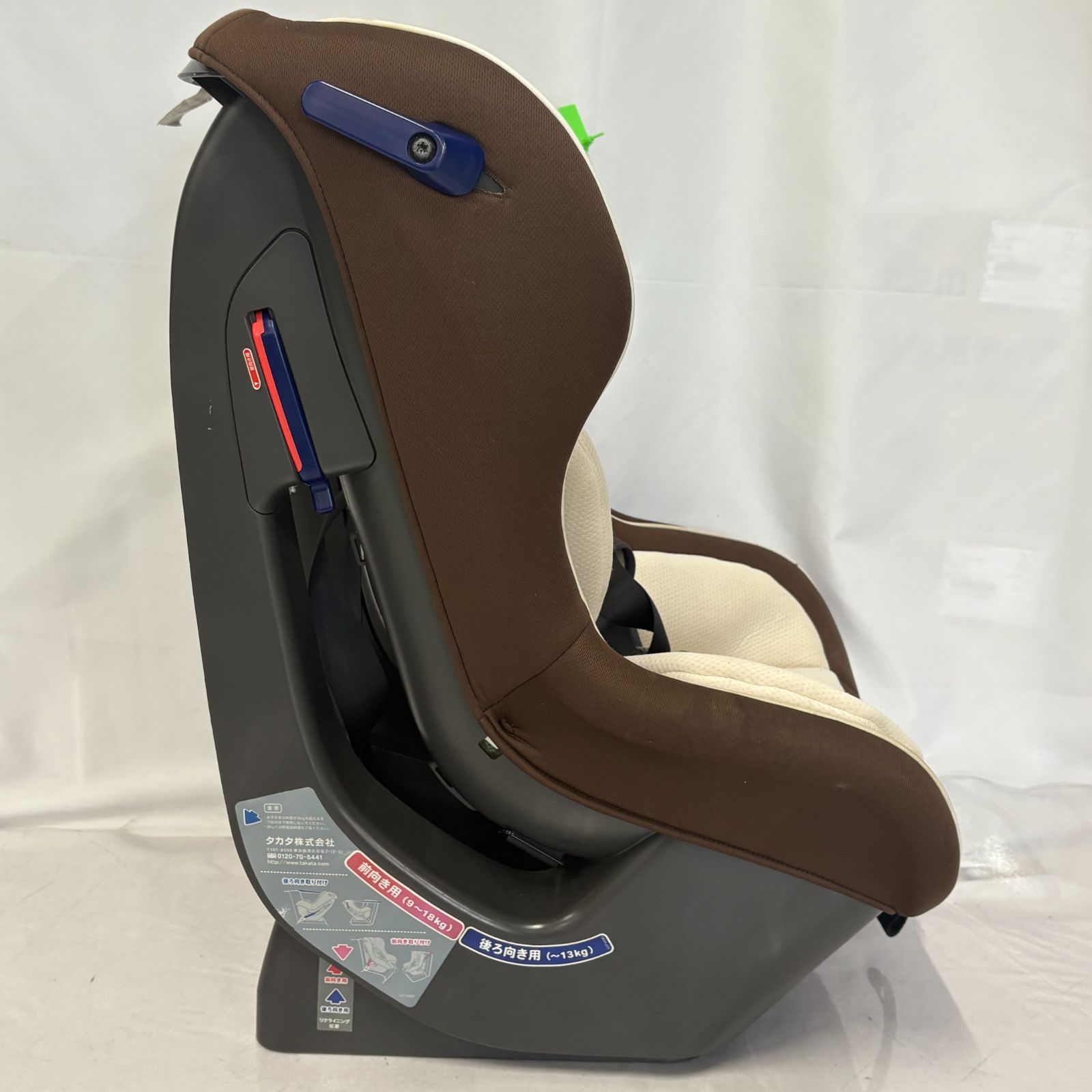 タカタ チャイルドシート 〜18kgまでOK 美品 極美品 タカタ takata チャイルドシート 白 茶 ホワイト ブラウン