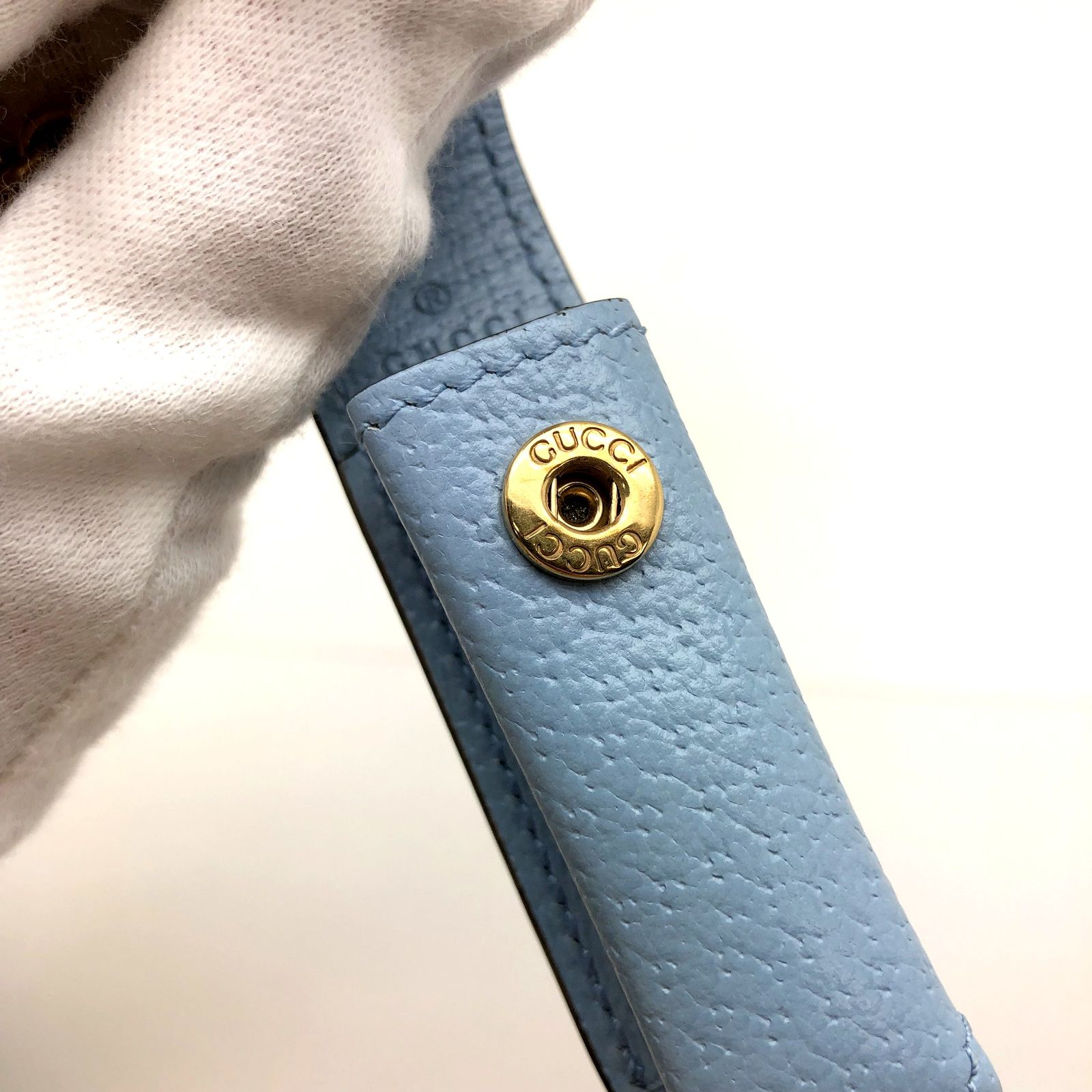 GUCCI ライトブルー リップケース GUCCI グッチ リップケース 615997 ライトブルー - メルカリ