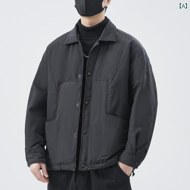 秋冬 コーデ メンズ 服 シンプル ファッション オシャレ 大人 かっこいい 大きいサイズ ストリート 紳士服 ダウン ジャケット アウター 軽 暖かい