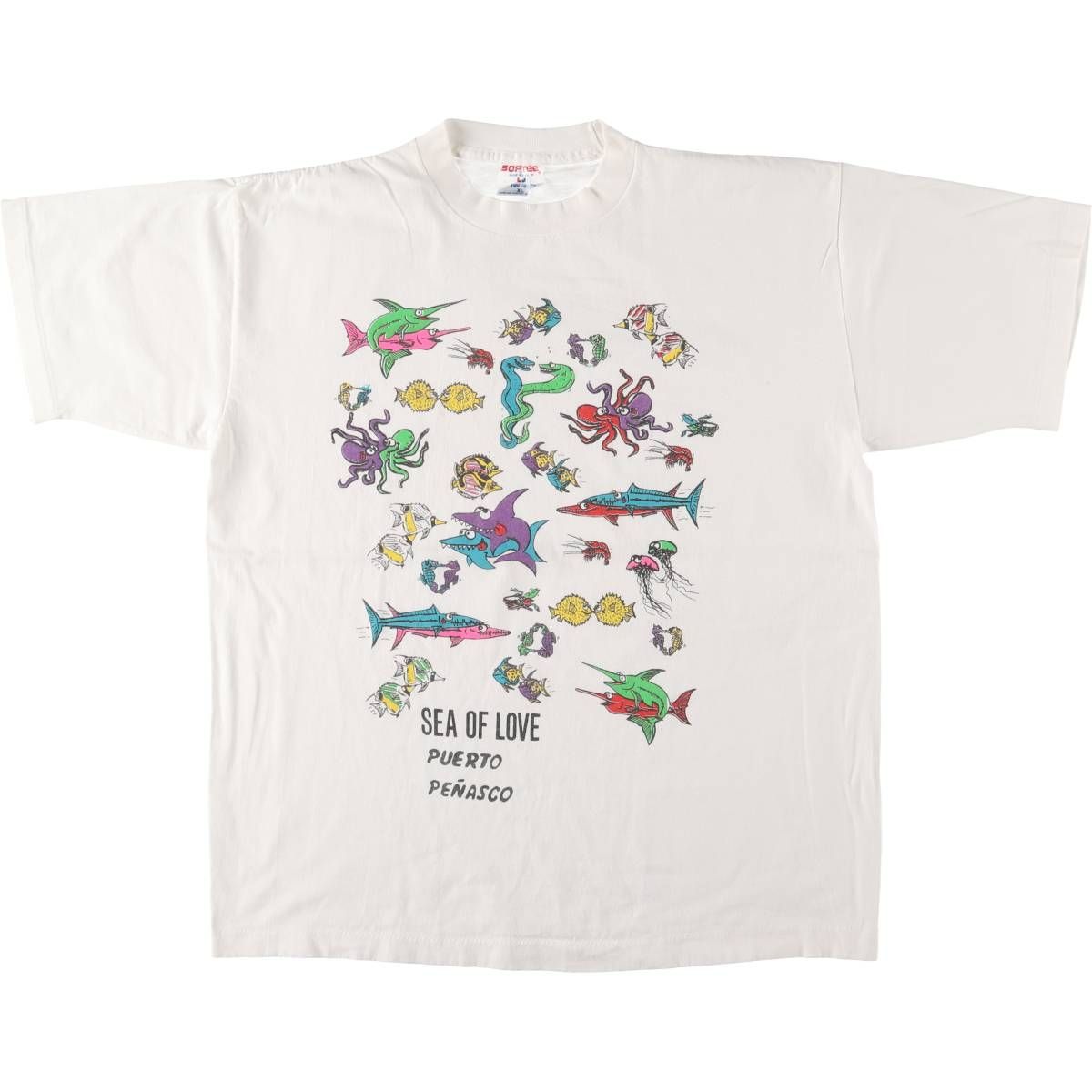 古着 90年代 SOF Tee 魚柄 プリントTシャツ メンズXL相当 ヴィンテージ|eaa549631