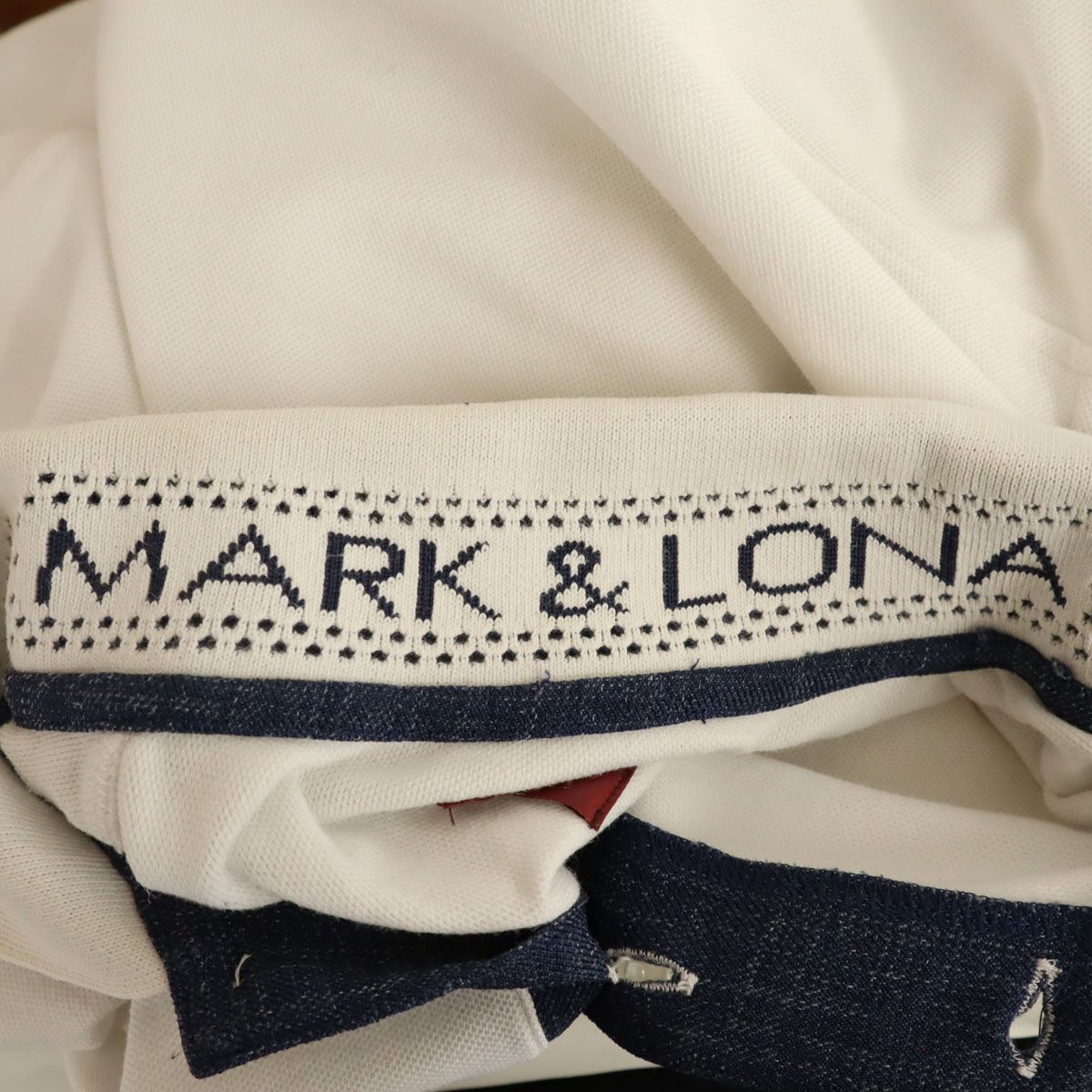 MARK&amp;LONA - 古着 MARK&amp;LONA マークアンドロナ 日本製 ゴルフ 半袖 ポロシャツ XL 白 鹿の子地 メンズ MARK&LONA - 古着 MARK&LONA マークアンドロナ 日本製 ゴルフ