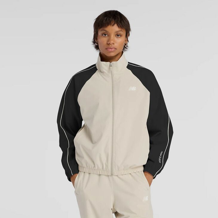 ニューバランス 上下セット レディース Newbalance 裏起毛トリコット ジャケット ロングパンツ セットアップ ウーブン トラックスーツ トレーニング スポーツウエア アウター 長ズボン 服 AWJ53171-AWP53171-SH