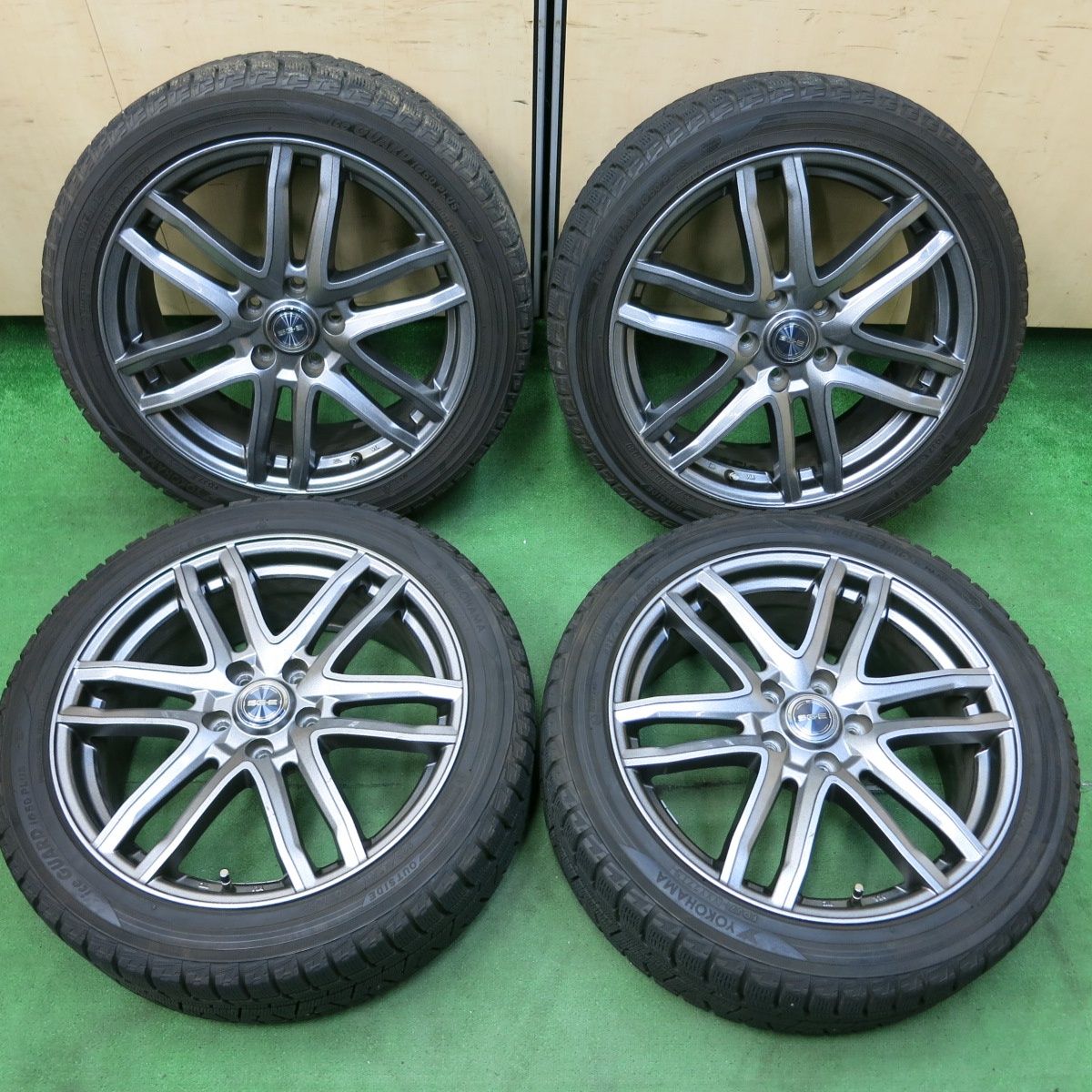 送料無料* バリ溝！9.5分☆スタッドレス 225/45R18 ヨコハマ アイス